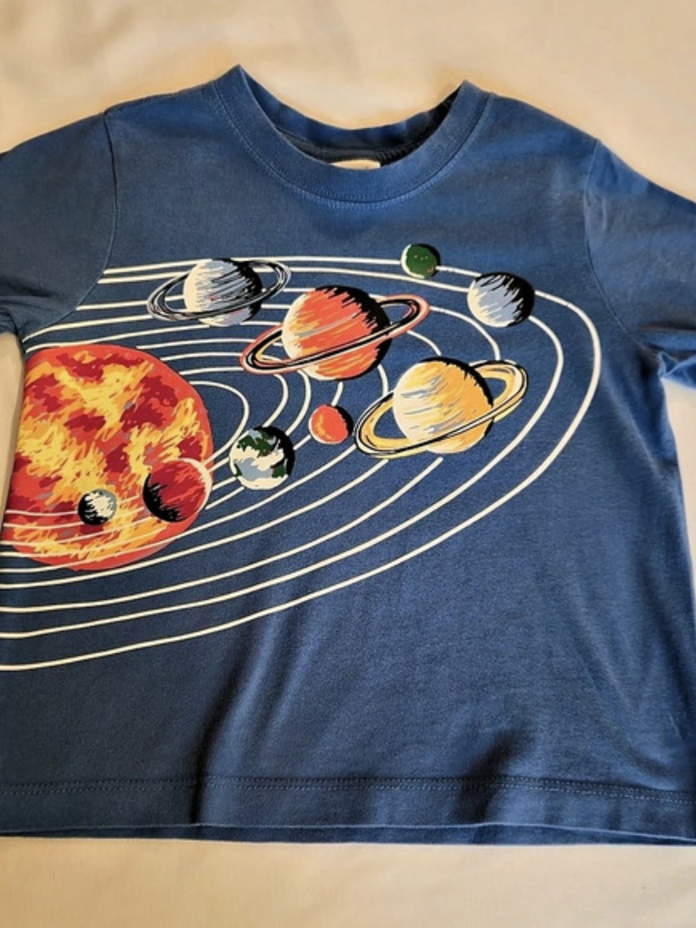 Hanna Andersson Solar System Graphic Tee Boys 3T Blue & Red